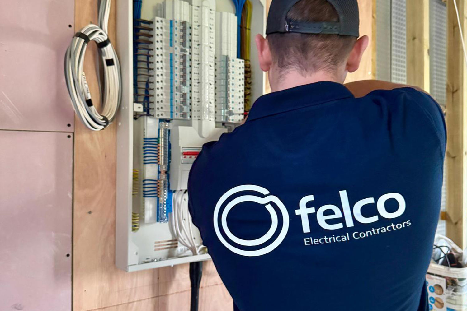 EICR & Electrical Safety Certificates in Paignton, Torquay & South Devon - FELCO FELCO team member performing an electrical safety certificate inspection in South Devon