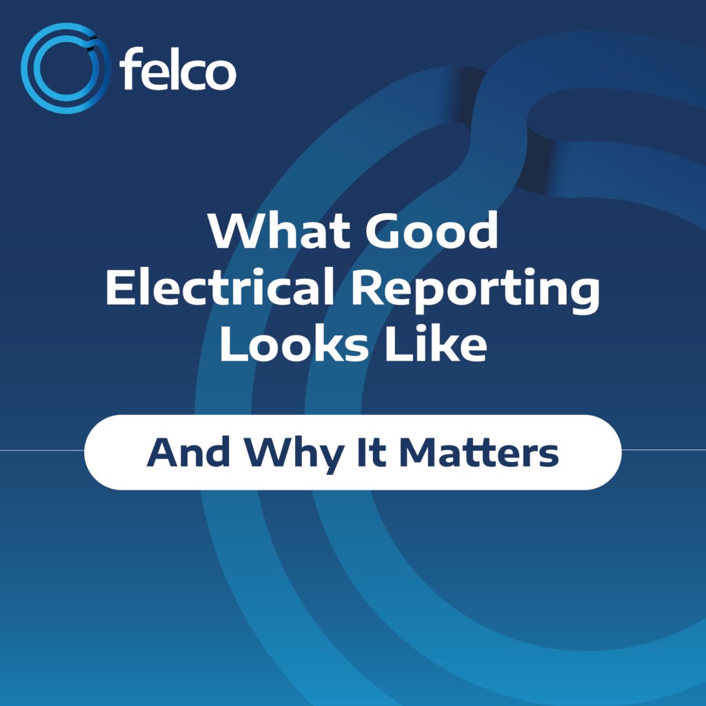 Electrical reporting for commercial and multi-site environments with clear documentation and accountability