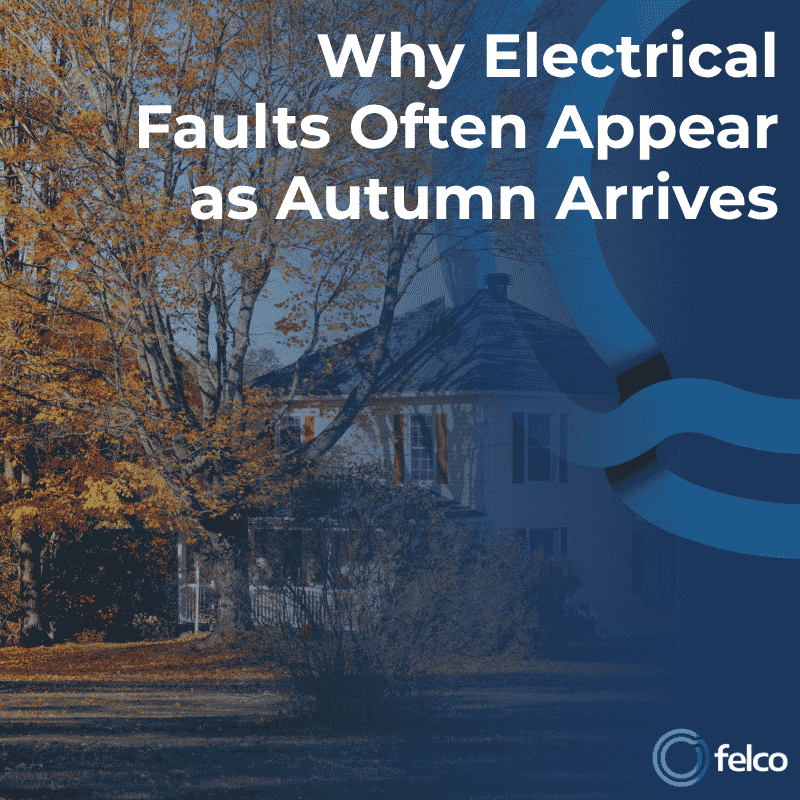FELCO electrician investigating electrical faults in autumn at a South West commercial property